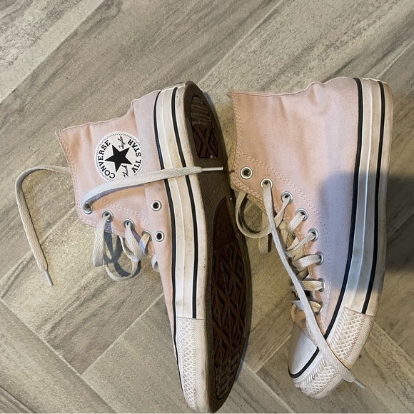 Converse Women's Pink High-Top Sneakers - Picture 2 of 3